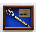 Blue Ceremonial Scissors Display Case for 15" Gold Ceremonial Scissors